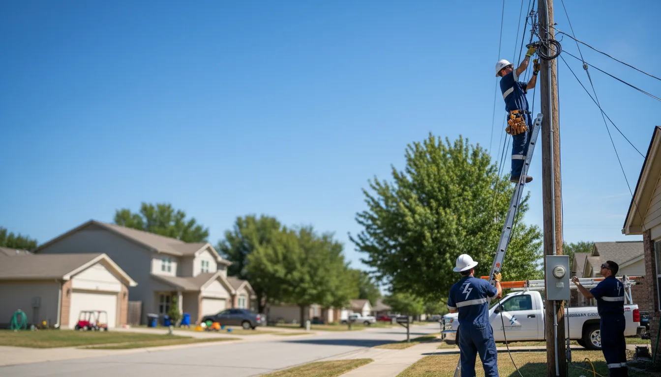 Residential electrician providing installation services in Hillman, MN